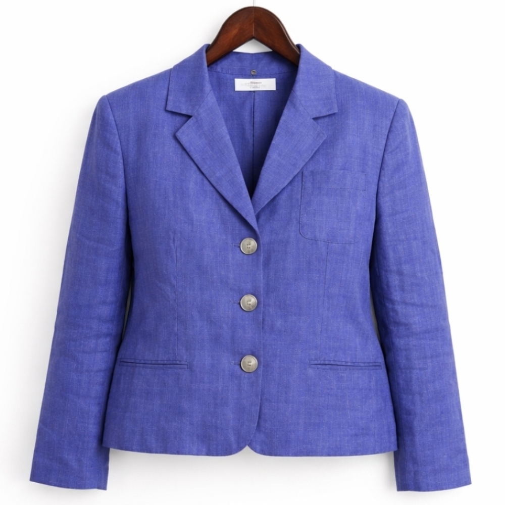 Harve Benard Lavender Blue Linen Blazer